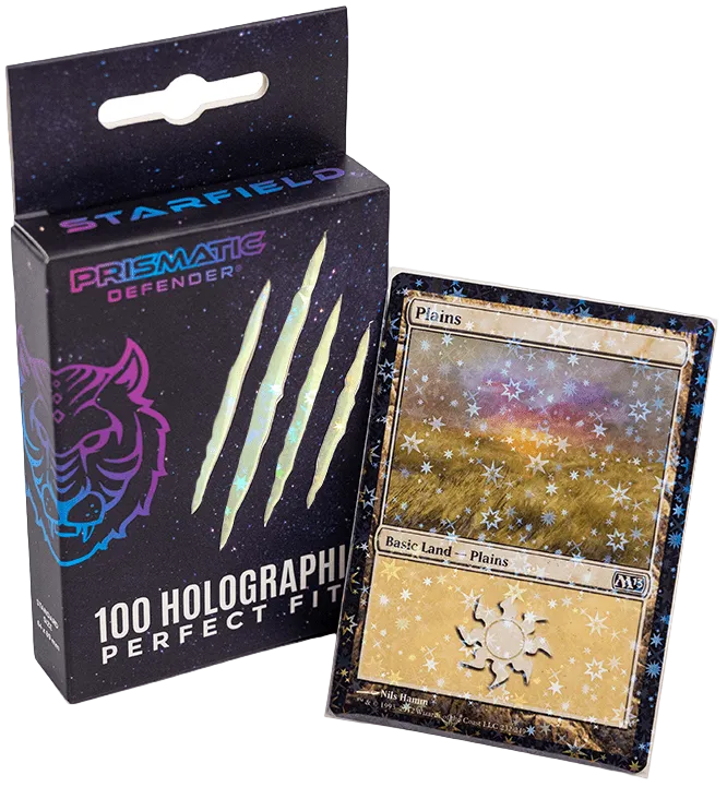 Prismatic Defender card sleeves - Perfect Fit - Starfield Holo